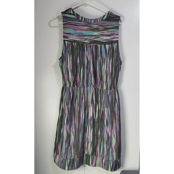 fynn & rose Women's SZ 12 Watercolor Pastel Print Sleeveless Dress - Picture 2 of 10